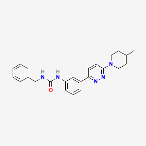 molecular formula C24H27N5O B11197322 N-benzyl-N'-{3-[6-(4-methylpiperidino)-3-pyridazinyl]phenyl}urea 