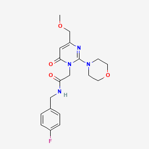 molecular formula C19H23FN4O4 B11197427 N-(4-fluorobenzyl)-2-[4-(methoxymethyl)-2-(morpholin-4-yl)-6-oxopyrimidin-1(6H)-yl]acetamide 
