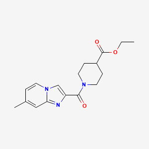 molecular formula C17H21N3O3 B11197429 Ethyl 1-[(7-methylimidazo[1,2-a]pyridin-2-yl)carbonyl]piperidine-4-carboxylate 