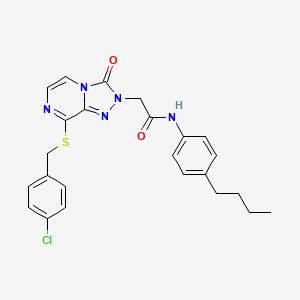 molecular formula C24H24ClN5O2S B11197541 N-(4-butylphenyl)-2-{8-[(4-chlorobenzyl)sulfanyl]-3-oxo[1,2,4]triazolo[4,3-a]pyrazin-2(3H)-yl}acetamide 