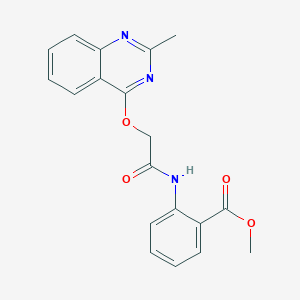 molecular formula C19H17N3O4 B11197558 Methyl 2-({[(2-methylquinazolin-4-yl)oxy]acetyl}amino)benzoate 