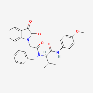 molecular formula C29H29N3O5 B11197589 N~2~-benzyl-N~2~-[(2,3-dioxo-2,3-dihydro-1H-indol-1-yl)acetyl]-N-(4-methoxyphenyl)valinamide 