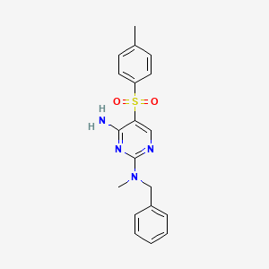 molecular formula C19H20N4O2S B11197592 N~2~-benzyl-N~2~-methyl-5-[(4-methylphenyl)sulfonyl]pyrimidine-2,4-diamine 