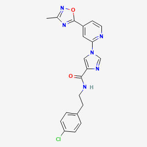 molecular formula C20H17ClN6O2 B11197971 N-[2-(4-chlorophenyl)ethyl]-1-[4-(3-methyl-1,2,4-oxadiazol-5-yl)pyridin-2-yl]-1H-imidazole-4-carboxamide 
