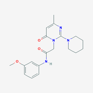 molecular formula C19H24N4O3 B11197974 N-(3-Methoxyphenyl)-2-[4-methyl-6-oxo-2-(piperidin-1-YL)-1,6-dihydropyrimidin-1-YL]acetamide 