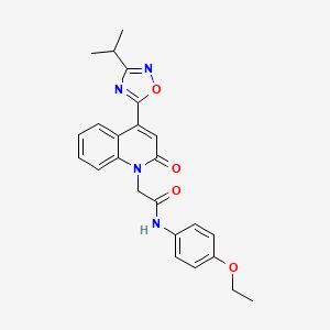 molecular formula C24H24N4O4 B11197991 N-(4-ethoxyphenyl)-2-{2-oxo-4-[3-(propan-2-yl)-1,2,4-oxadiazol-5-yl]quinolin-1(2H)-yl}acetamide 