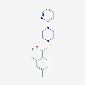 molecular formula C19H25N3O B11197996 1-(2,4-Dimethylphenyl)-2-(4-(pyridin-2-yl)piperazin-1-yl)ethanol 
