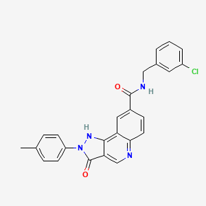 molecular formula C25H19ClN4O2 B11198001 N-(3-chlorobenzyl)-3-oxo-2-(p-tolyl)-3,5-dihydro-2H-pyrazolo[4,3-c]quinoline-8-carboxamide 