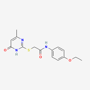 molecular formula C15H17N3O3S B11198003 N-(4-ethoxyphenyl)-2-[(4-methyl-6-oxo-1,6-dihydropyrimidin-2-yl)sulfanyl]acetamide 