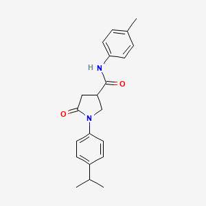 molecular formula C21H24N2O2 B11198035 N-(4-methylphenyl)-5-oxo-1-[4-(propan-2-yl)phenyl]pyrrolidine-3-carboxamide 