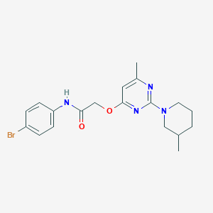 molecular formula C19H23BrN4O2 B11198038 N-(4-bromophenyl)-2-{[6-methyl-2-(3-methylpiperidin-1-yl)pyrimidin-4-yl]oxy}acetamide 