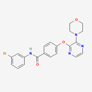 molecular formula C21H19BrN4O3 B11198057 N-(3-bromophenyl)-4-{[3-(morpholin-4-yl)pyrazin-2-yl]oxy}benzamide 