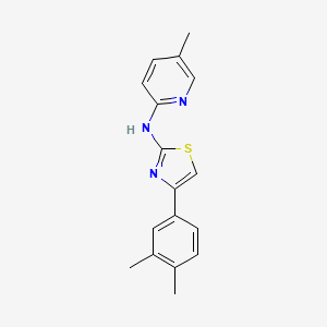 molecular formula C17H17N3S B11198065 N-[4-(3,4-dimethylphenyl)-1,3-thiazol-2-yl]-5-methylpyridin-2-amine 