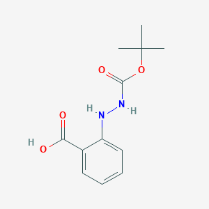 molecular formula C12H16N2O4 B111981 2-(2'-N-Boc-hydrazino)benzoic acid CAS No. 155290-47-4
