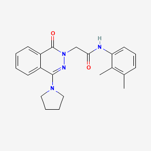 molecular formula C22H24N4O2 B11198224 N-(2,3-dimethylphenyl)-2-(1-oxo-4-(pyrrolidin-1-yl)phthalazin-2(1H)-yl)acetamide 