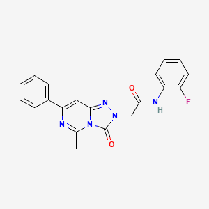 molecular formula C20H16FN5O2 B11198375 N-(2-fluorophenyl)-2-(5-methyl-3-oxo-7-phenyl[1,2,4]triazolo[4,3-c]pyrimidin-2(3H)-yl)acetamide 
