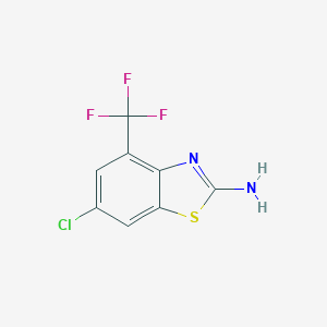 molecular formula C8H4ClF3N2S B111984 2-Amino-6-chloro-4-(trifluoromethyl)benzo[d]thiazole CAS No. 155538-41-3