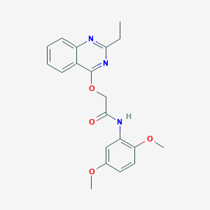 molecular formula C20H21N3O4 B11198420 N-(2,5-dimethoxyphenyl)-2-[(2-ethylquinazolin-4-yl)oxy]acetamide 