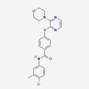 molecular formula C22H21BrN4O3 B11198444 N-(4-bromo-3-methylphenyl)-4-{[3-(morpholin-4-yl)pyrazin-2-yl]oxy}benzamide 
