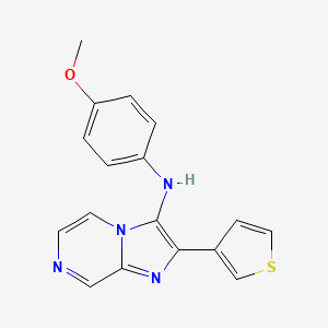 molecular formula C17H14N4OS B11198802 N-(4-methoxyphenyl)-2-(thiophen-3-yl)imidazo[1,2-a]pyrazin-3-amine 