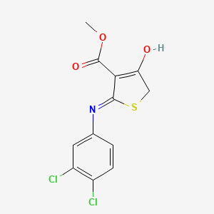molecular formula C12H9Cl2NO3S B11198963 Methyl 2-[(3,4-dichlorophenyl)amino]-4-oxo-4,5-dihydrothiophene-3-carboxylate 