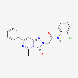 molecular formula C20H16ClN5O2 B11199033 N-(2-chlorophenyl)-2-(5-methyl-3-oxo-7-phenyl[1,2,4]triazolo[4,3-c]pyrimidin-2(3H)-yl)acetamide 