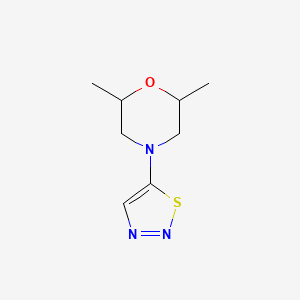 molecular formula C8H13N3OS B11199117 2,6-Dimethyl-4-(1,2,3-thiadiazol-5-yl)morpholine 