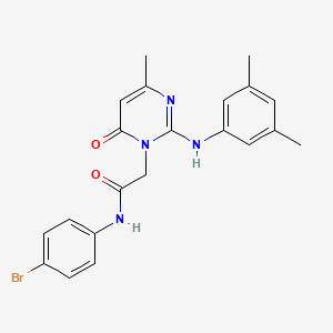 molecular formula C21H21BrN4O2 B11199200 N-(4-bromophenyl)-2-{2-[(3,5-dimethylphenyl)amino]-4-methyl-6-oxopyrimidin-1(6H)-yl}acetamide 