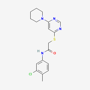 molecular formula C18H21ClN4OS B11199360 N-(3-Chloro-4-methylphenyl)-2-{[6-(piperidin-1-YL)pyrimidin-4-YL]sulfanyl}acetamide 
