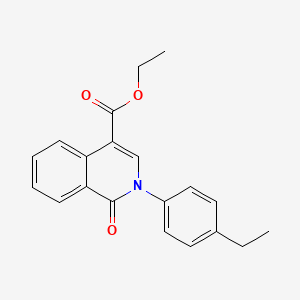 molecular formula C20H19NO3 B11199362 Ethyl 2-(4-ethylphenyl)-1-oxo-1,2-dihydroisoquinoline-4-carboxylate 