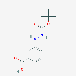molecular formula C12H16N2O4 B111995 3-(2-(tert-Butoxycarbonyl)hydrazinyl)benzoic acid CAS No. 156899-02-4