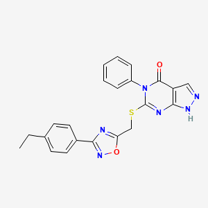 molecular formula C22H18N6O2S B11199525 5-(phenylsulfonyl)-N-(5,6,7,8-tetrahydronaphthalen-1-yl)thiophene-2-carboxamide 