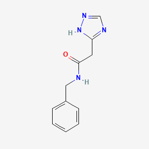 molecular formula C11H12N4O B11199569 N-benzyl-2-(4H-1,2,4-triazol-3-yl)acetamide 