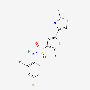 molecular formula C15H12BrFN2O2S3 B11199581 M351-0056 