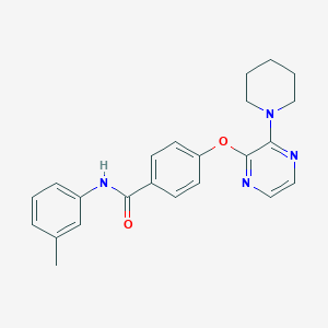 molecular formula C23H24N4O2 B11199593 N-(3-methylphenyl)-4-{[3-(piperidin-1-yl)pyrazin-2-yl]oxy}benzamide 