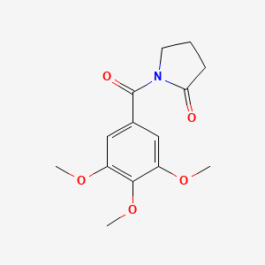 molecular formula C14H17NO5 B11199653 1-(3,4,5-Trimethoxybenzoyl)pyrrolidin-2-one CAS No. 63170-48-9