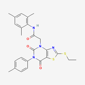 molecular formula C25H26N4O3S2 B11199670 N-(3-fluorobenzyl)-3-methyl-1-(methylsulfonyl)piperidine-3-carboxamide 