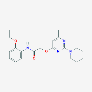 molecular formula C20H26N4O3 B11199685 N-(2-ethoxyphenyl)-2-{[6-methyl-2-(piperidin-1-yl)pyrimidin-4-yl]oxy}acetamide 