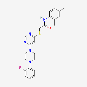 molecular formula C24H26FN5OS B11199753 N-(2,4-Dimethylphenyl)-2-({6-[4-(2-fluorophenyl)piperazin-1-YL]pyrimidin-4-YL}sulfanyl)acetamide 