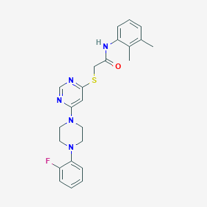 molecular formula C24H26FN5OS B11199796 N-(2,3-Dimethylphenyl)-2-({6-[4-(2-fluorophenyl)piperazin-1-YL]pyrimidin-4-YL}sulfanyl)acetamide 