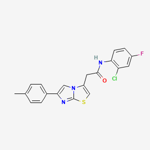 molecular formula C20H15ClFN3OS B11199820 N-(2-chloro-4-fluorophenyl)-2-[6-(4-methylphenyl)imidazo[2,1-b][1,3]thiazol-3-yl]acetamide 