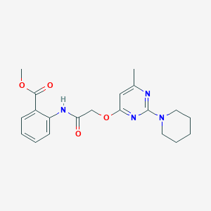 molecular formula C20H24N4O4 B11199825 Methyl 2-[({[6-methyl-2-(piperidin-1-yl)pyrimidin-4-yl]oxy}acetyl)amino]benzoate 