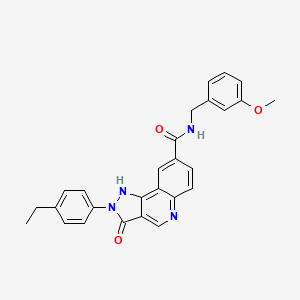 molecular formula C27H24N4O3 B11199835 N-(3-chlorophenyl)-2-({4-[4-(2,5-dimethylphenyl)piperazin-1-yl]pyrimidin-2-yl}thio)acetamide 