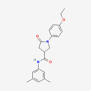 molecular formula C21H24N2O3 B11199853 N-(3,5-dimethylphenyl)-1-(4-ethoxyphenyl)-5-oxopyrrolidine-3-carboxamide 