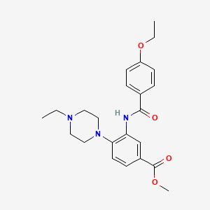 molecular formula C23H29N3O4 B11199866 Methyl 3-{[(4-ethoxyphenyl)carbonyl]amino}-4-(4-ethylpiperazin-1-yl)benzoate 