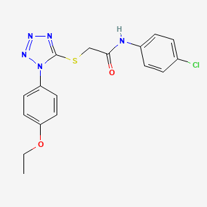 molecular formula C17H16ClN5O2S B11199902 N-(4-chlorophenyl)-2-{[1-(4-ethoxyphenyl)-1H-tetrazol-5-yl]sulfanyl}acetamide 