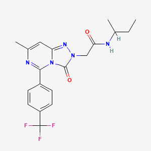molecular formula C19H20F3N5O2 B11199947 N-(butan-2-yl)-2-{7-methyl-3-oxo-5-[4-(trifluoromethyl)phenyl][1,2,4]triazolo[4,3-c]pyrimidin-2(3H)-yl}acetamide 