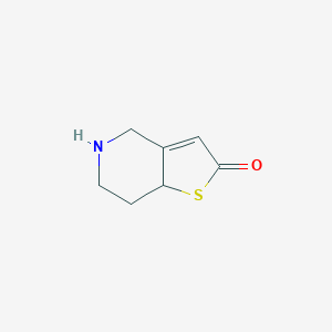 molecular formula C7H9NOS B011200 5,6,7,7a-tetrahydrothieno[3,2-c]pyridin-2(4H)-one CAS No. 109904-37-2