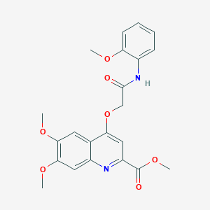 molecular formula C22H22N2O7 B11200077 Methyl 6,7-dimethoxy-4-{2-[(2-methoxyphenyl)amino]-2-oxoethoxy}quinoline-2-carboxylate 