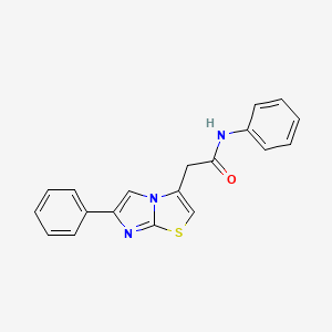molecular formula C19H15N3OS B11200122 N-phenyl-2-(6-phenylimidazo[2,1-b]thiazol-3-yl)acetamide 